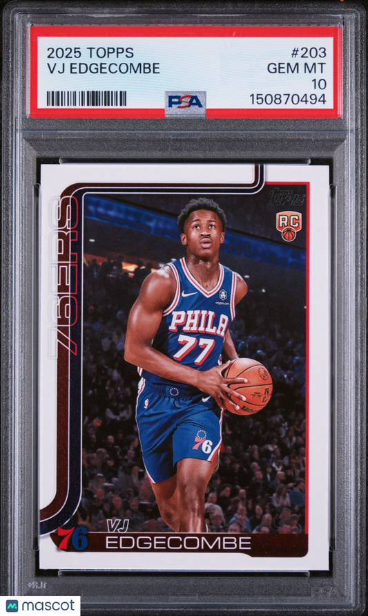 2025 Topps VJ Edgecombe #203 PSA 10