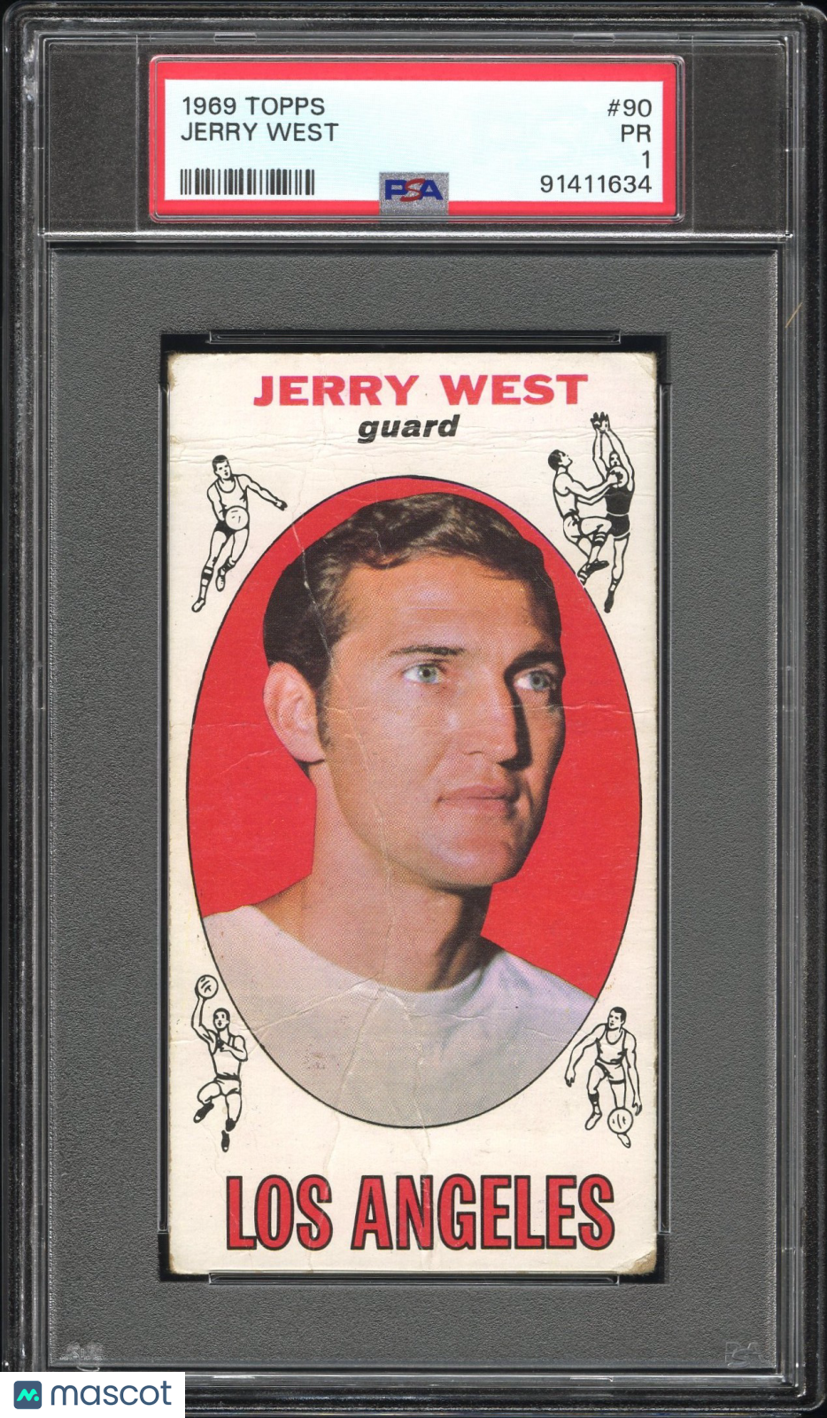 1969 Topps Jerry West #90 PSA 1