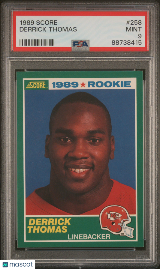 1989 Score Derrick Thomas #258 PSA 9