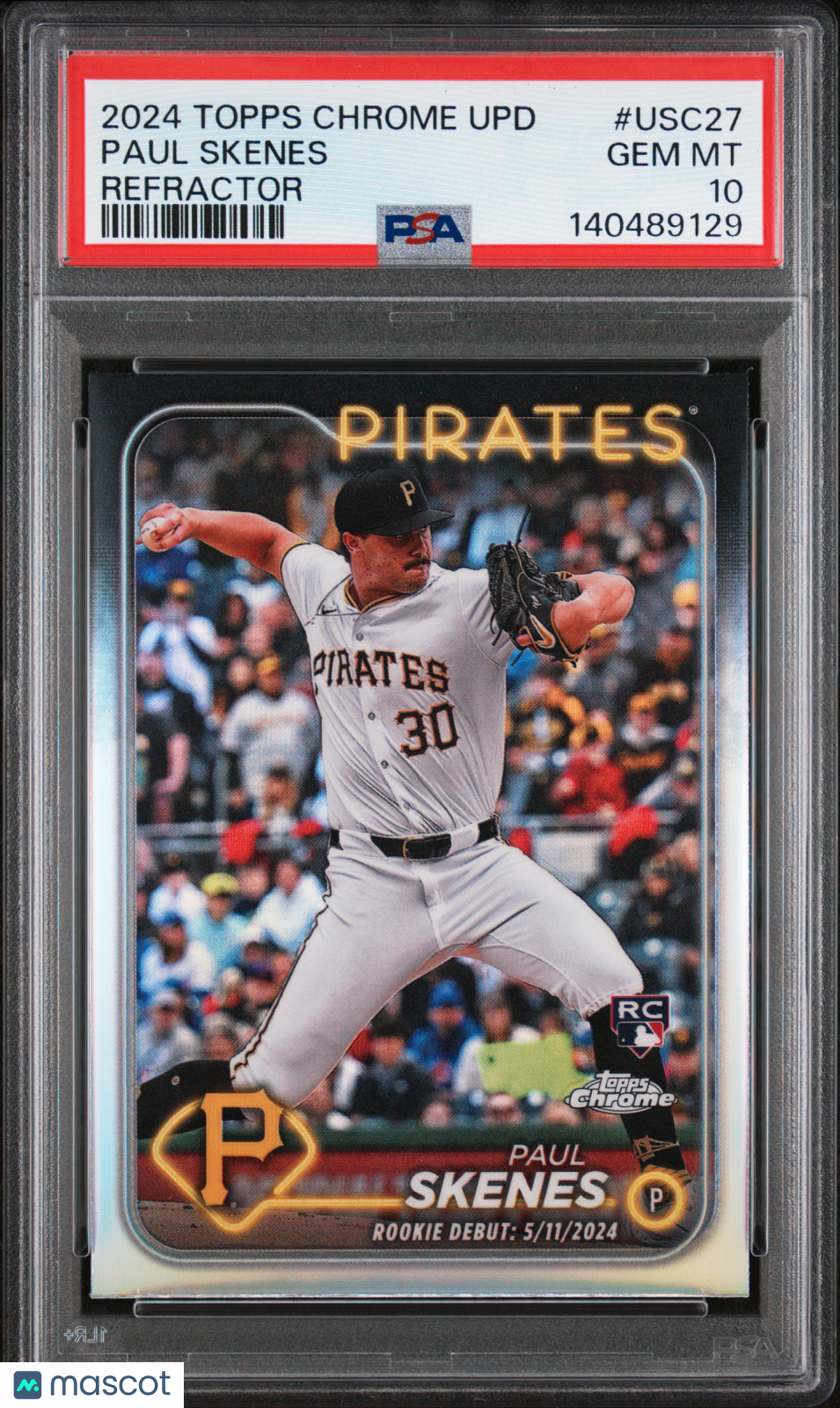 2024 Topps Chrome Update Paul Skenes #USC27 Refractor PSA 10