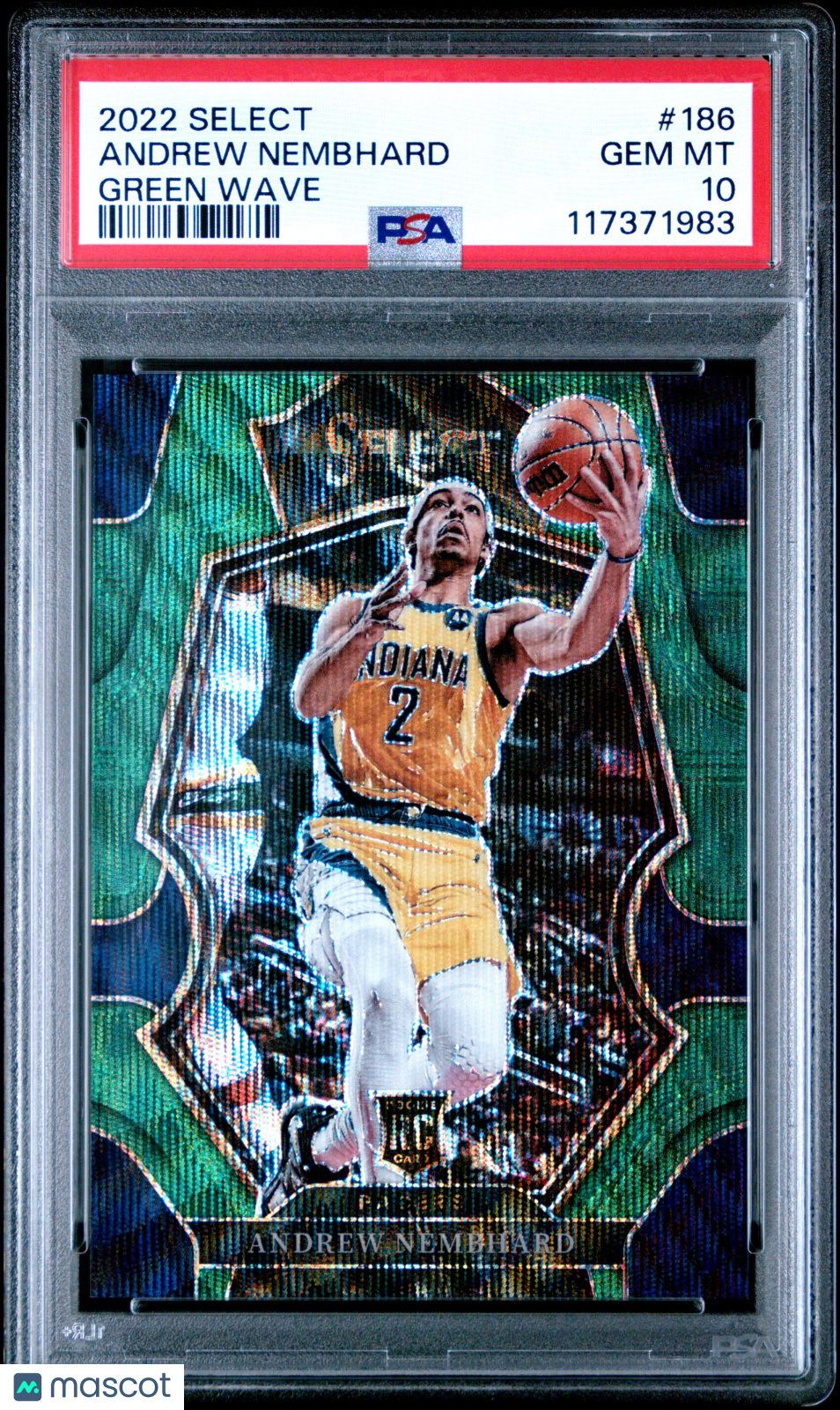 2022 Panini Select Andrew Nembhard #186 Green Wave PSA 10