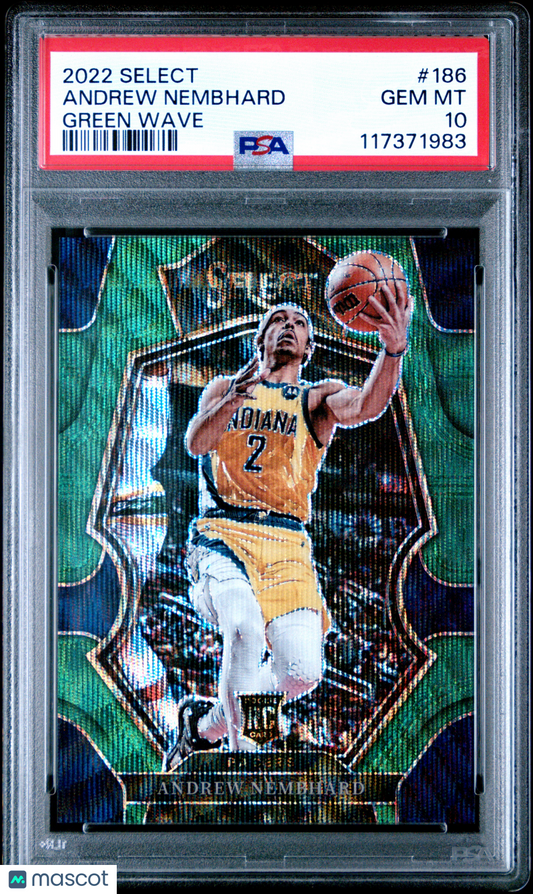 2022 Panini Select Andrew Nembhard #186 Green Wave PSA 10