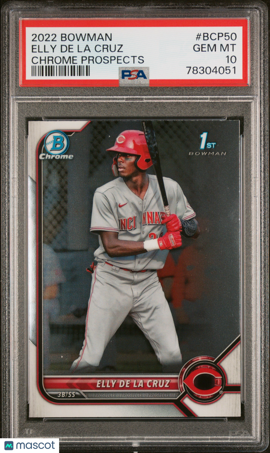 2022 Bowman Chrome Prospects Elly De La Cruz #BCP50 PSA 10