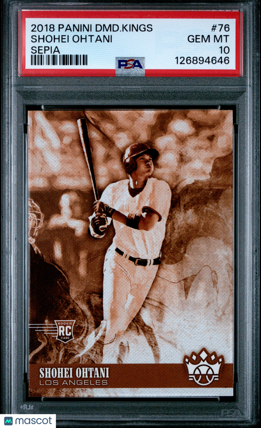 2018 Panini Diamond Kings Shohei Ohtani #76 Sepia PSA 10