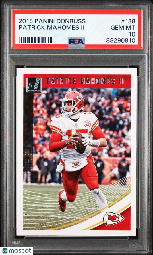2018 Panini Donruss Patrick Mahomes II #138 PSA 10