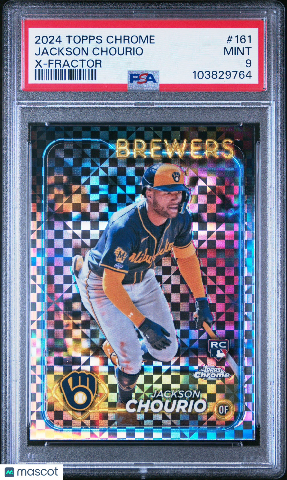 2024 Topps Chrome Jackson Chourio #161 X Fractor PSA 9