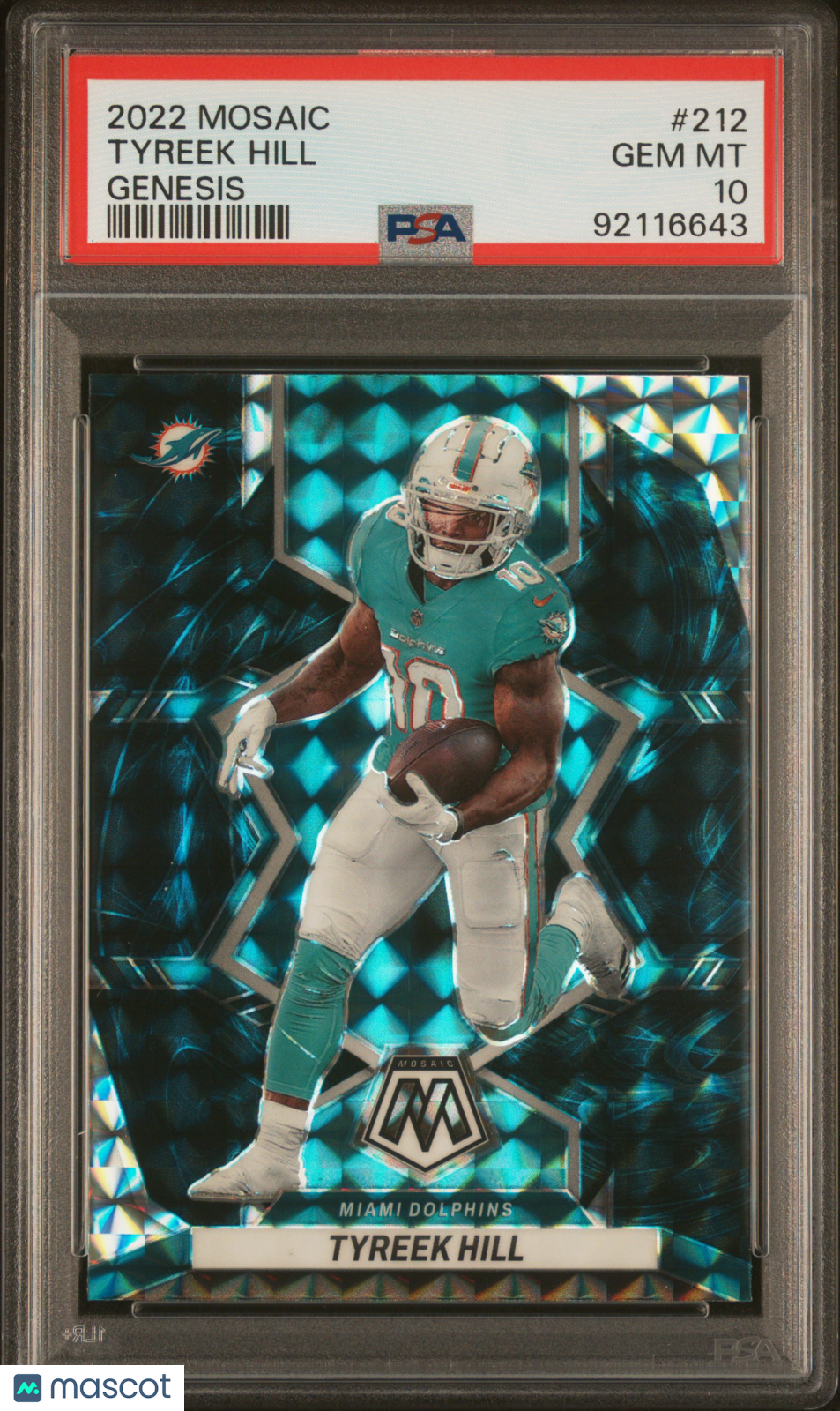 2022 Panini Mosaic Tyreek Hill #212 Genesis PSA 10