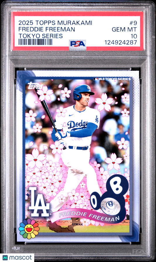 2025 Topps Takashi Murakami MLB World Tour Tokyo Series Freddie Freeman PSA 10