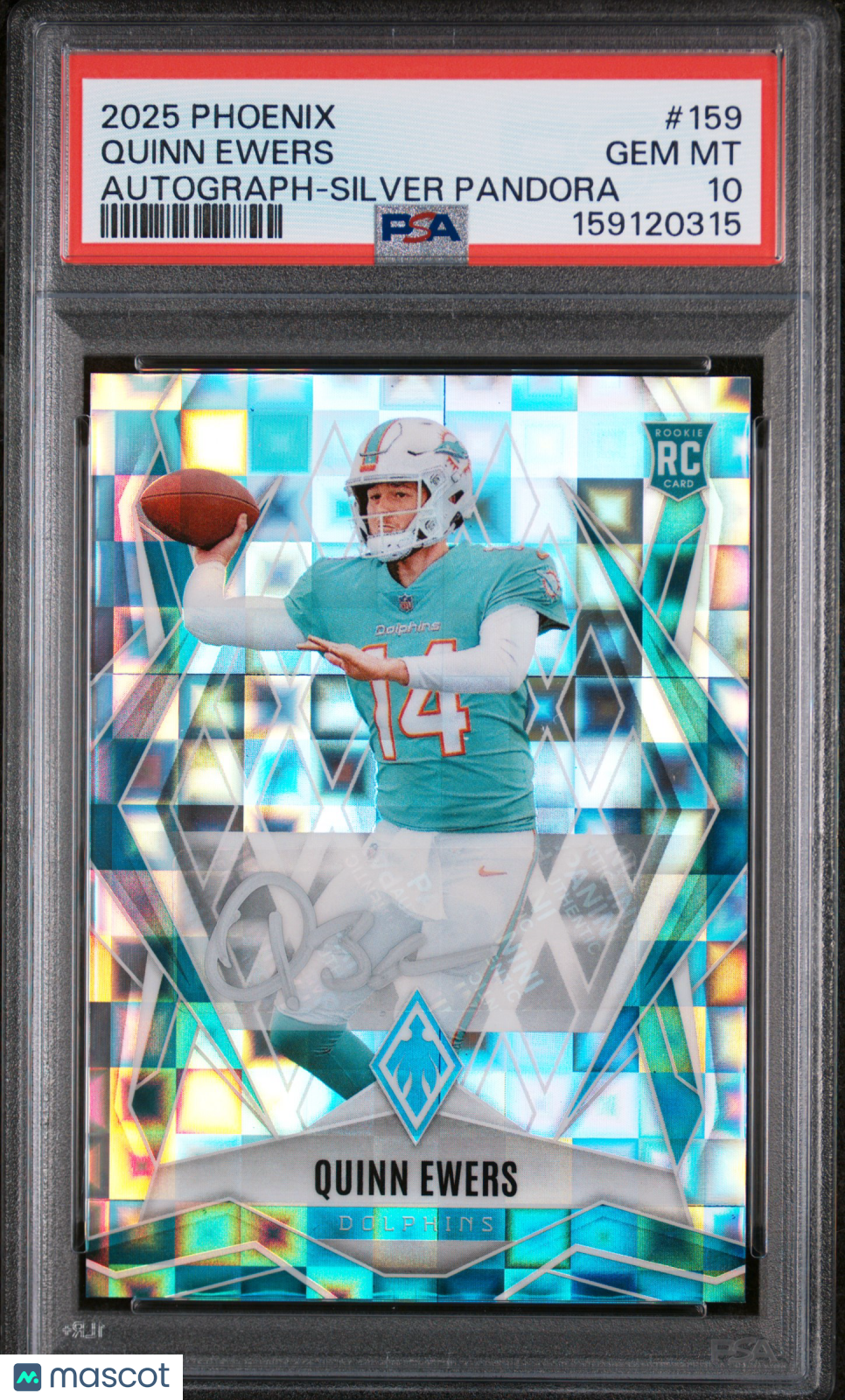 2025 Panini Phoenix Quinn Ewers #159 Autograph Silver Pandora PSA 10