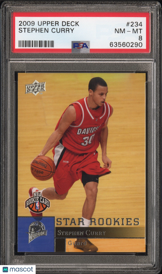 2009 Upper Deck Stephen Curry #234 PSA 8