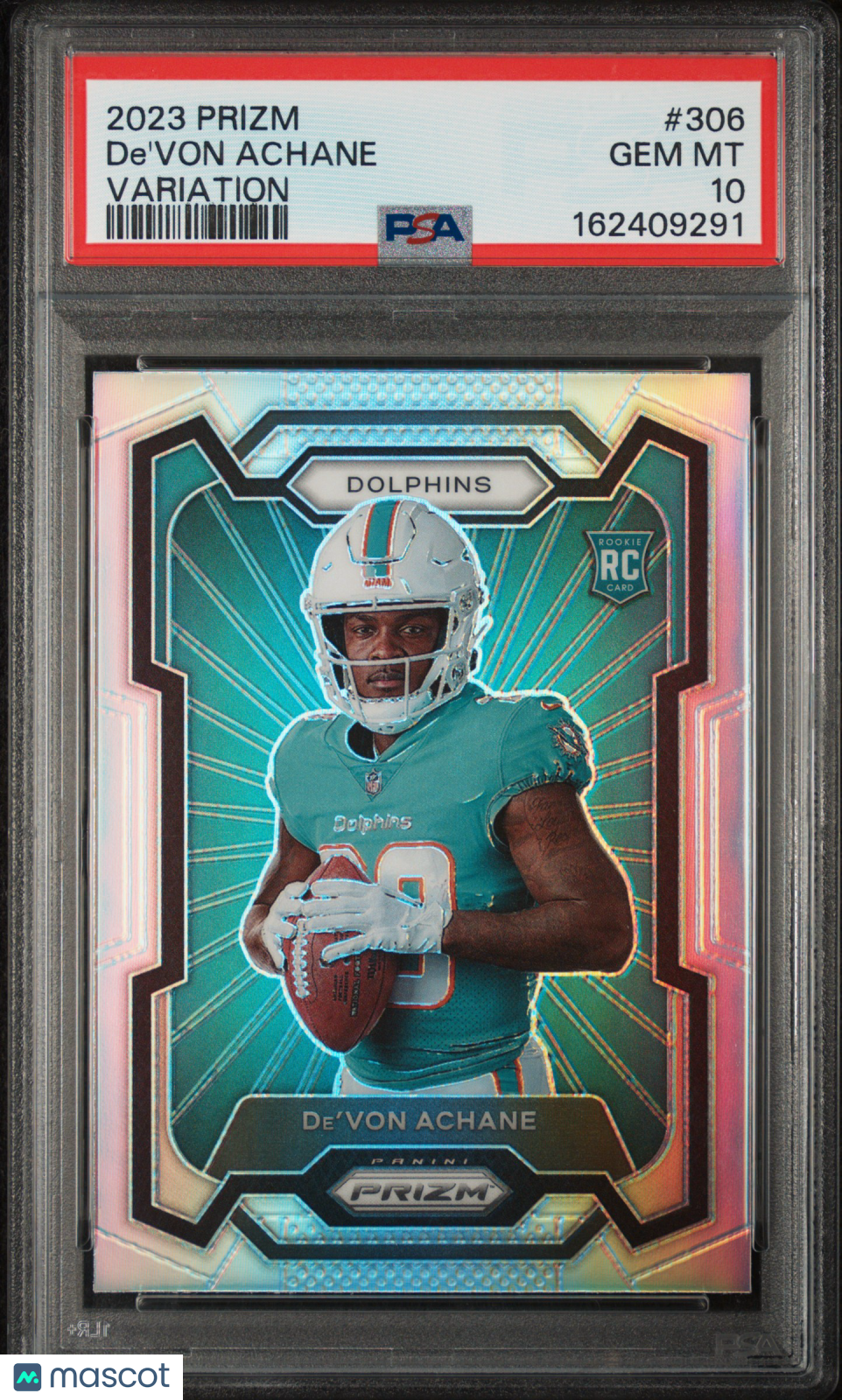 2023 Panini Prizm De'von Achane #306 Variation PSA 10
