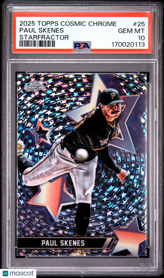 2025 Topps Cosmic Chrome Starfractor Paul Skenes #25 PSA 10