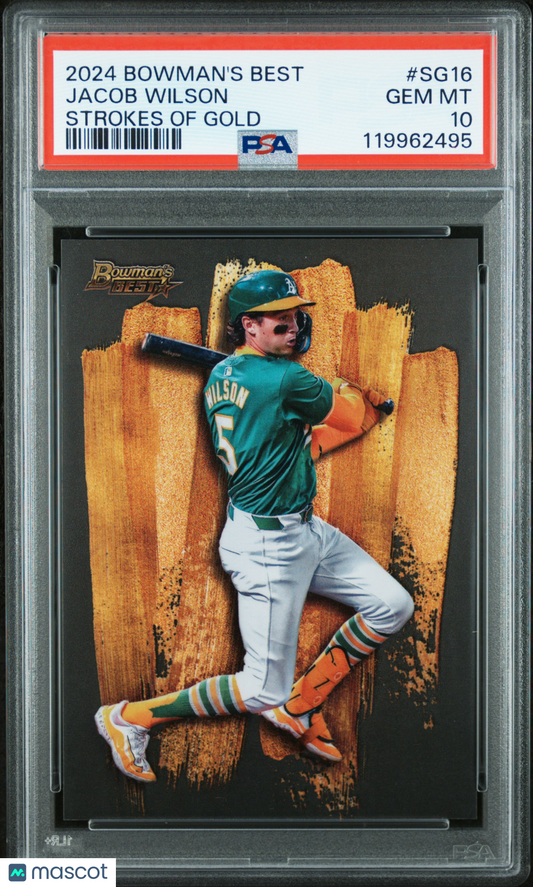 2024 Bowman's Best Strokes Of Gold Jacob Wilson #SG16 PSA 10