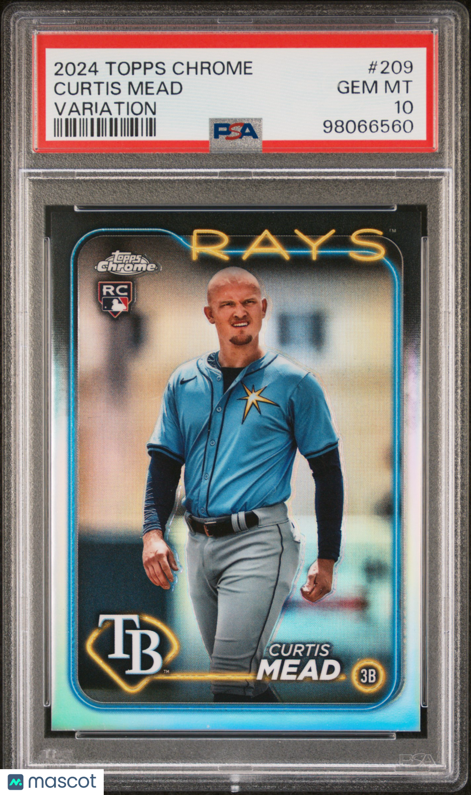 2024 Topps Chrome Curtis Mead #209 Variation PSA 10