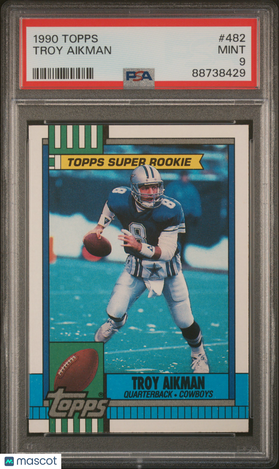 1990 Topps Troy Aikman #482 PSA 9