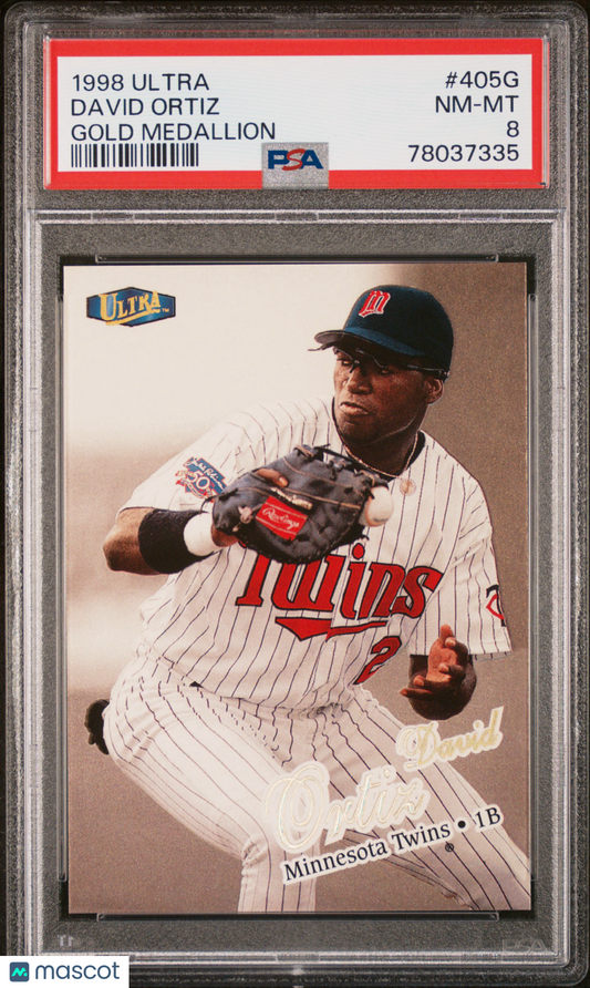 1998 Ultra David Ortiz #405G Gold Medallion PSA 8