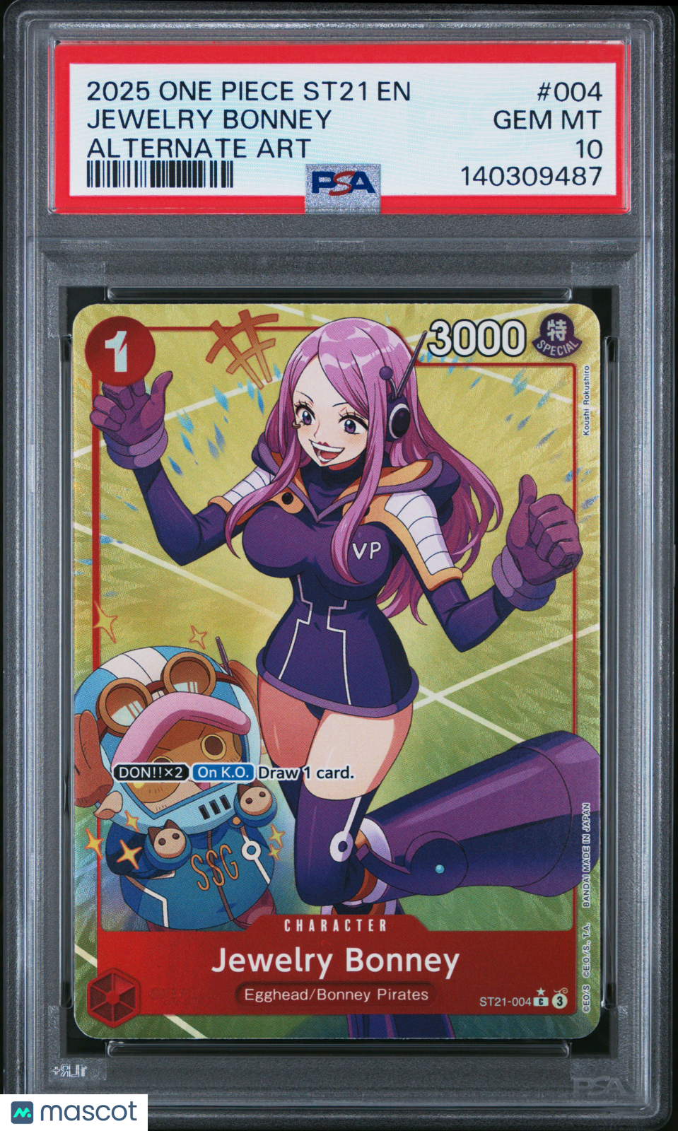 2025 One Piece Starter Deck Gear 5 Jewelry Bonney Alternate Art PSA 10 #004