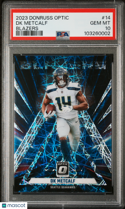 2023 Panini Donruss Optic Blazers DK Metcalf #14 PSA 10