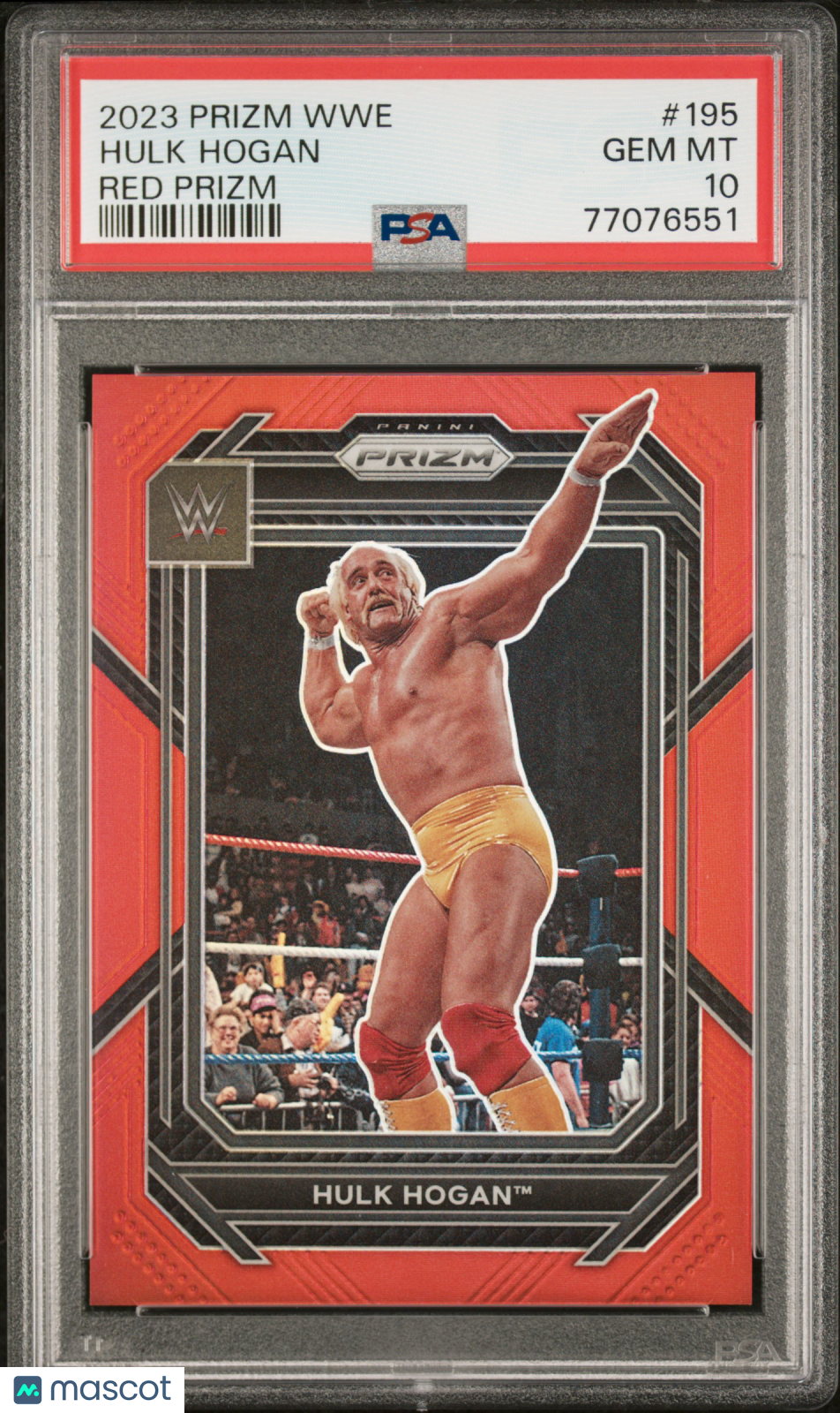 2023 Panini Prizm WWE Hulk Hogan #195 Red PSA 10