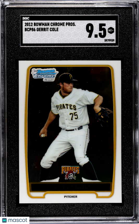 2012 Bowman Chrome Draft Picks & Prospects Gerrit Cole #BCP86 SGC 9.5
