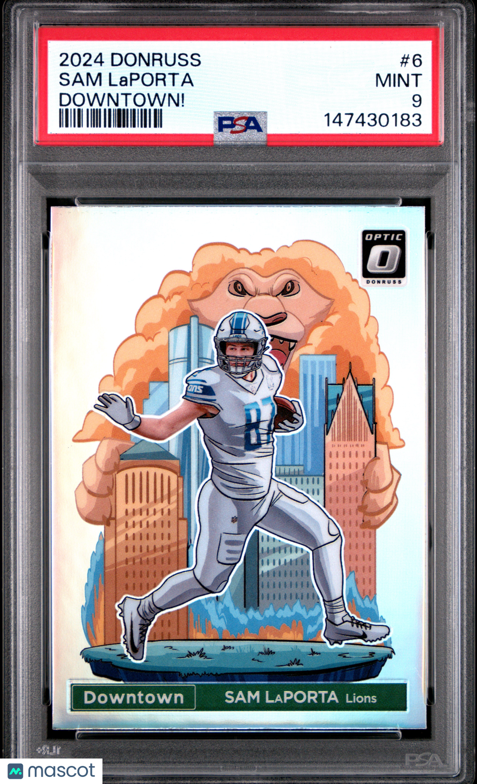 2024 Panini Donruss Downtown! Sam Laporta #6 PSA 9