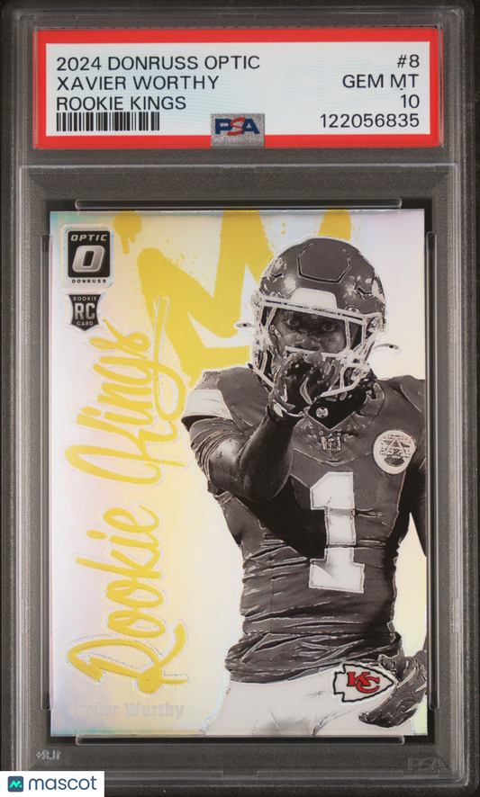 2024 Panini Donruss Optic Rookie Kings Xavier Worthy #8 PSA 10