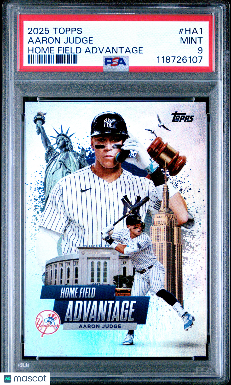 2025 Topps Home Field Advantage Aaron Judge #HA1 PSA 9