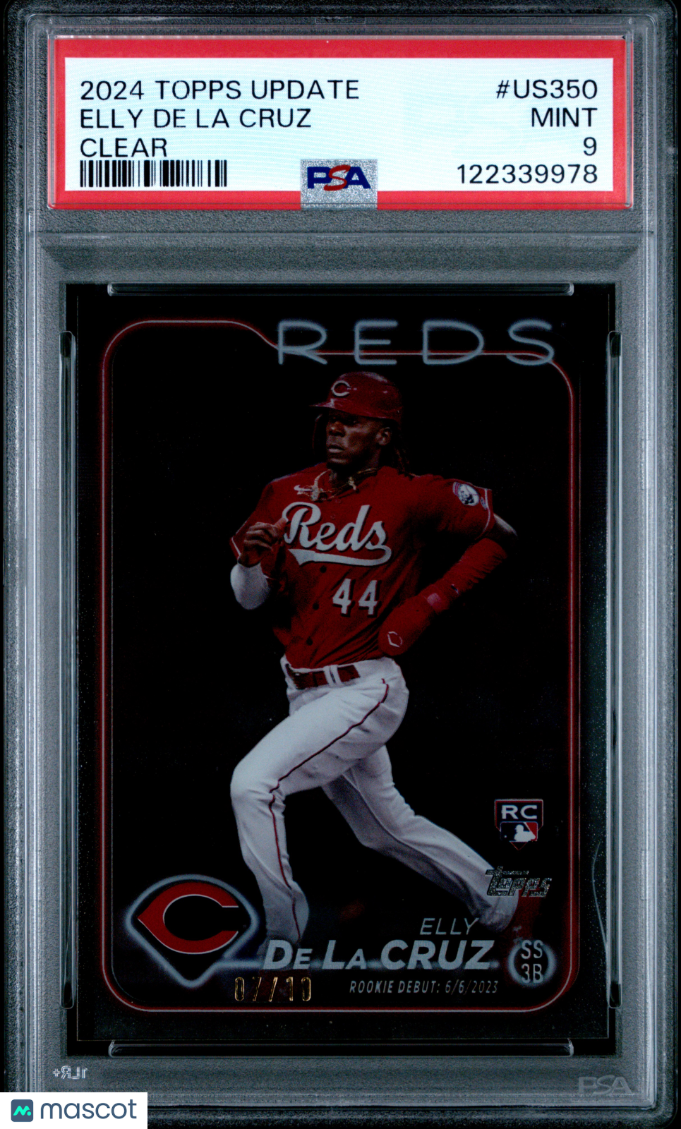 2024 Topps Update Elly De La Cruz #US350 Clear PSA 9