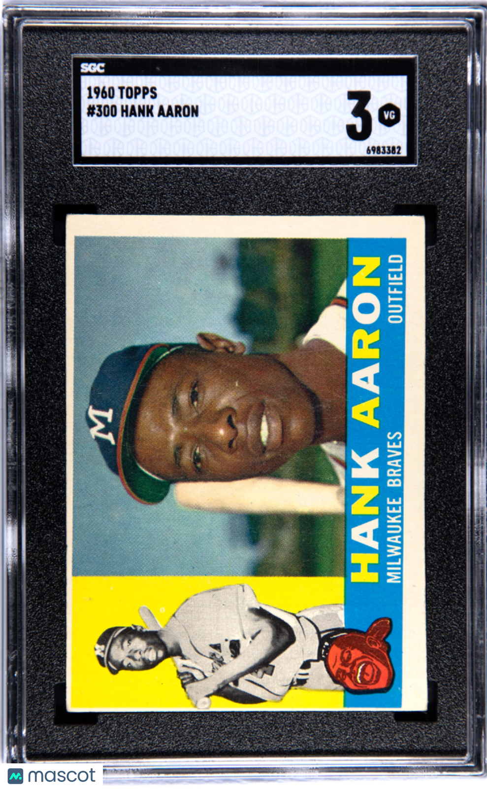 1960 Topps Hank Aaron #300 SGC 3