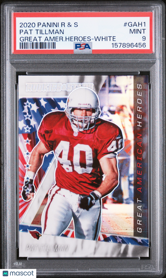2020 Panini Rookies & Stars Great American Heroes Pat Tillman Heroes White PSA 9