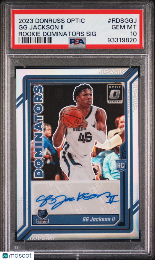 2023 Panini Donruss Optic Rookie Dominators Signatures GG Jackson II PSA 10