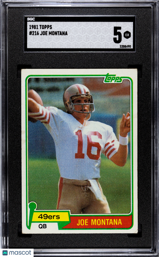 1981 Topps Joe Montana #216 SGC 5