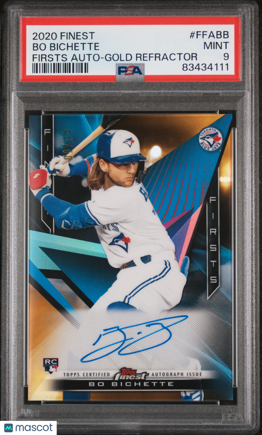 2020 Finest Firsts Autographs Bo Bichette #FFABB Gold Refractor 06/50 PSA 9