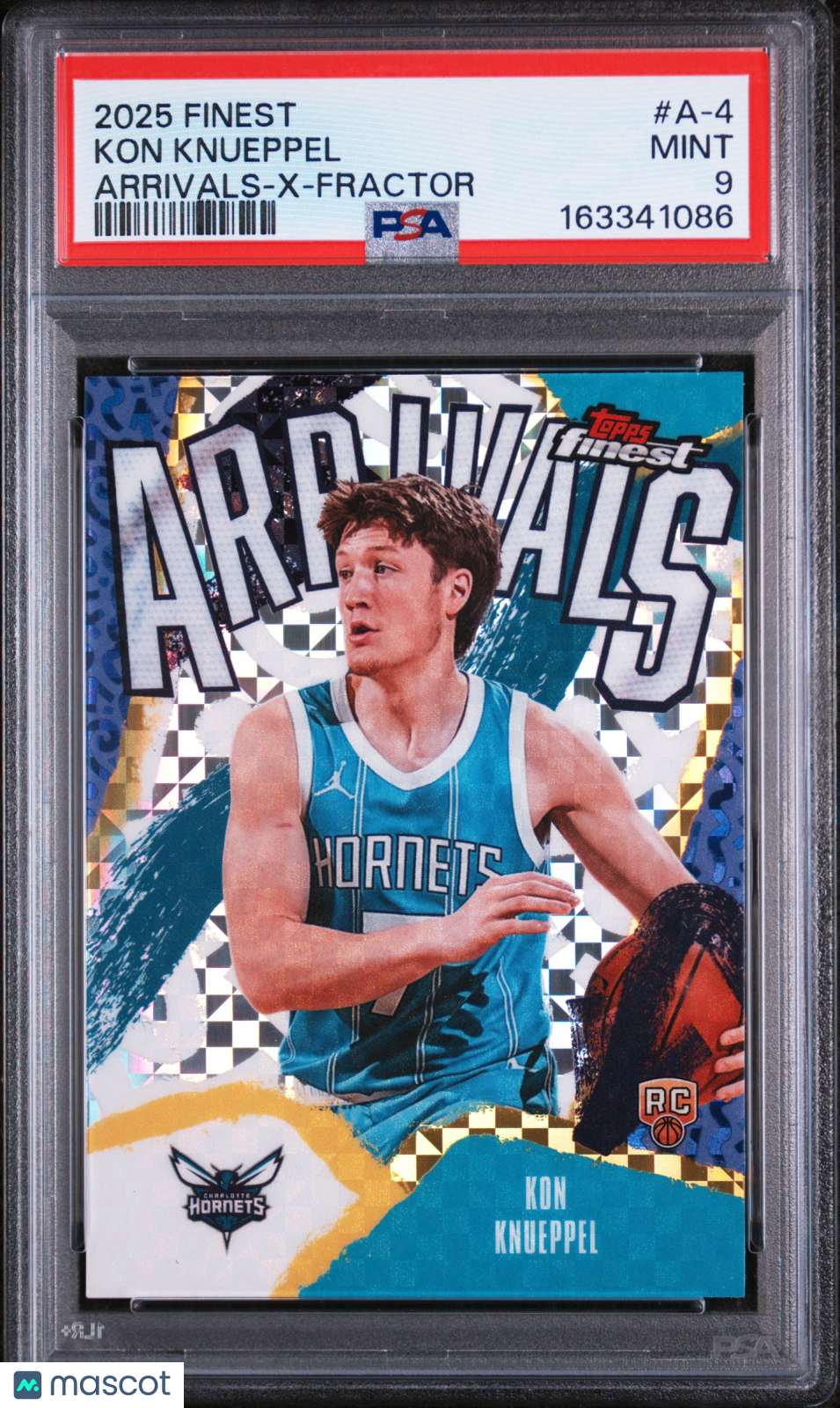 2025 Topps Finest Arrivals Kon Knueppel #A-4 X Fractor PSA 9