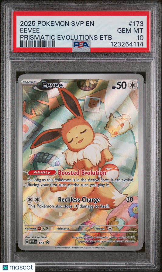 2025 Pokemon SVP EN-Scarlet & Violet Eevee Prismatic Evolutions Etb PSA 10 #173