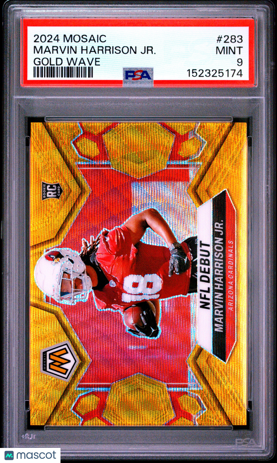 2024 Panini Mosaic Marvin Harrison JR. #283 Gold Wave PSA 9