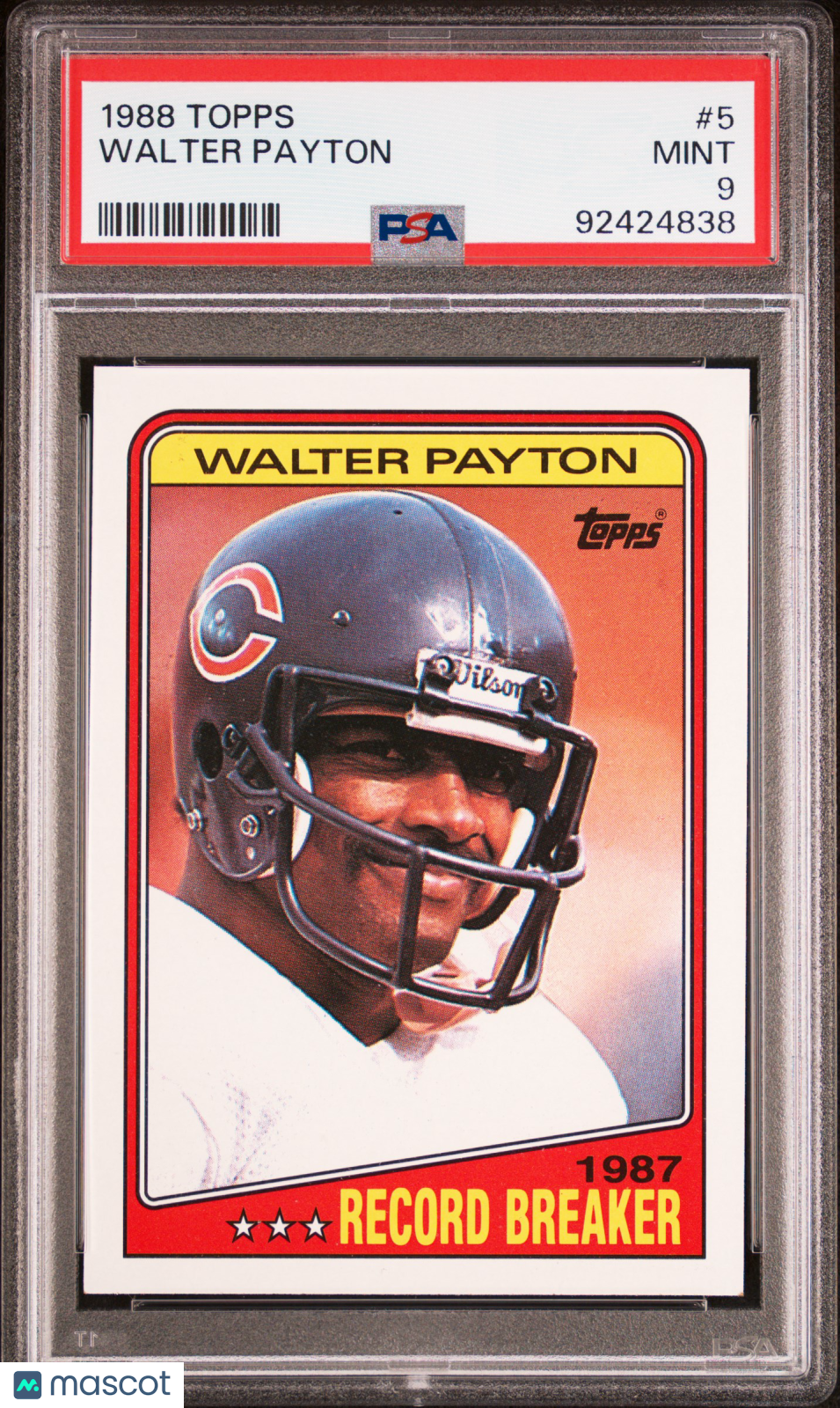 1988 Topps Walter Payton #5 PSA 9