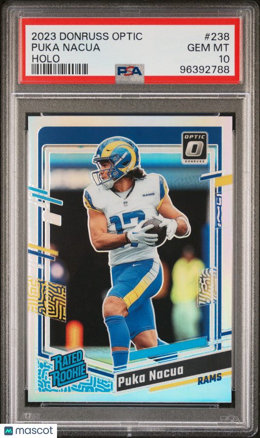 2023 Panini Donruss Optic Puka Nacua #238 Holo PSA 10
