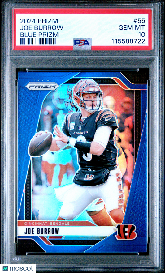 2024 Panini Prizm Joe Burrow #55 Blue PSA 10