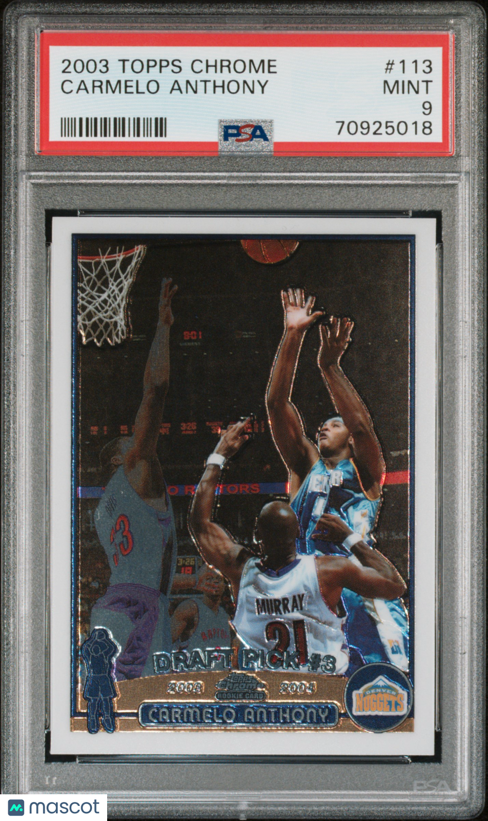 2003 Topps Chrome Carmelo Anthony #113 PSA 9