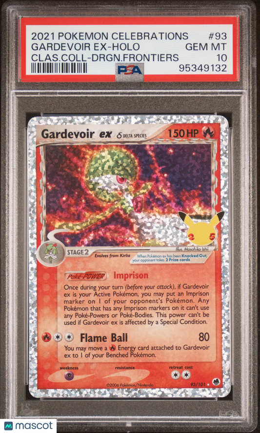 2021 Pokemon Celebrations Classic Collection Gardevoir EX Holo PSA 10 #93