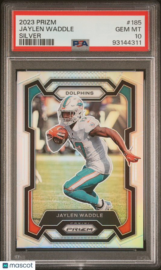 2023 Panini Prizm Jaylen Waddle #185 Silver PSA 10