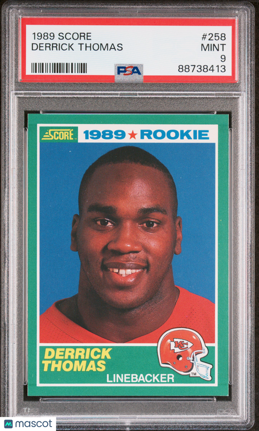 1989 Score Derrick Thomas #258 PSA 9