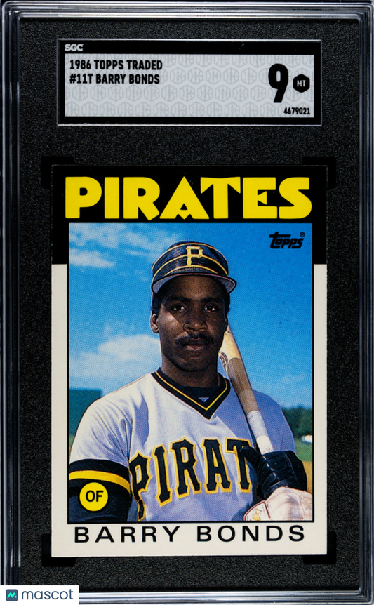 1986 Topps Traded Barry Bonds #11T SGC 9