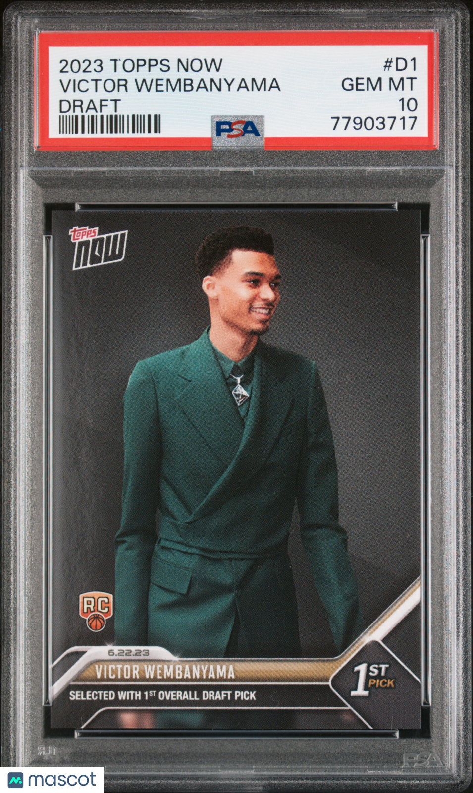 2023 Topps Now Draft Victor Wembanyama #D1 PSA 10
