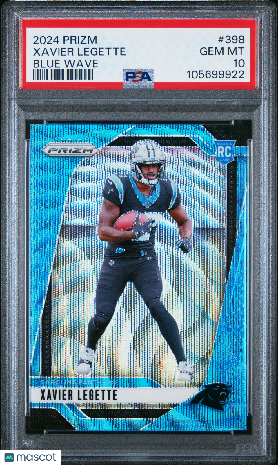 2024 Panini Prizm Xavier Legette #398 Blue Wave PSA 10