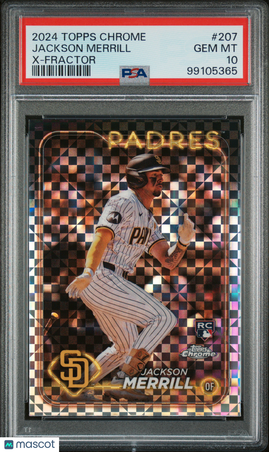 2024 Topps Chrome Jackson Merrill #207 X Fractor PSA 10