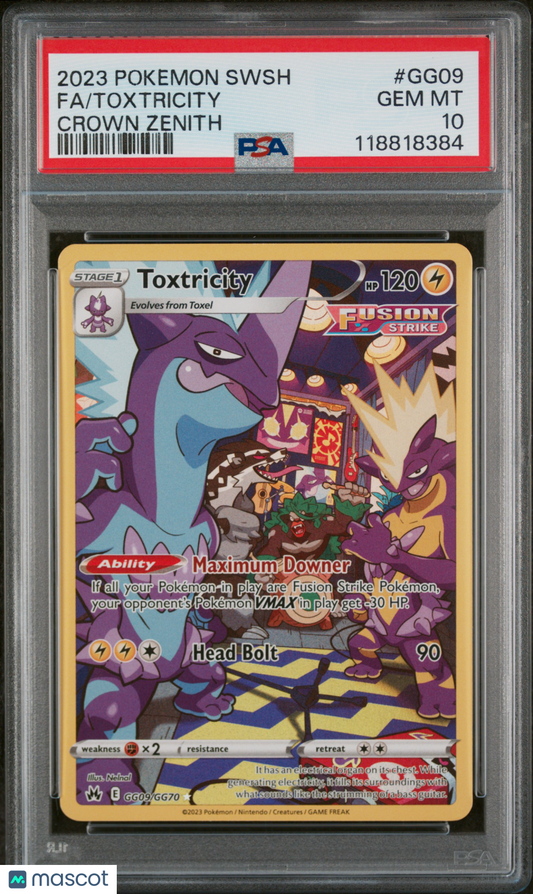 2023 Pokemon Sword And Shield Crown Zenith Toxtricity Fa Crown Zenith PSA 10