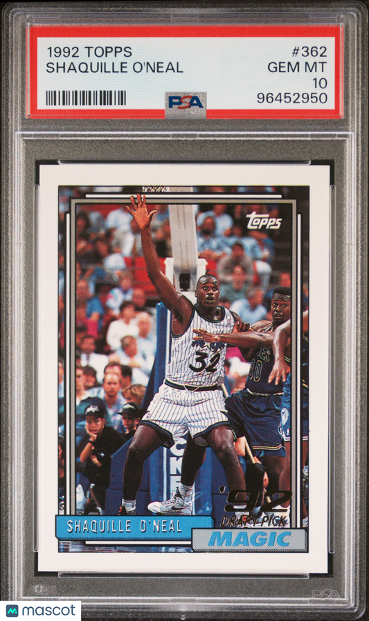 1992 Topps Shaquille O'Neal #362 PSA 10