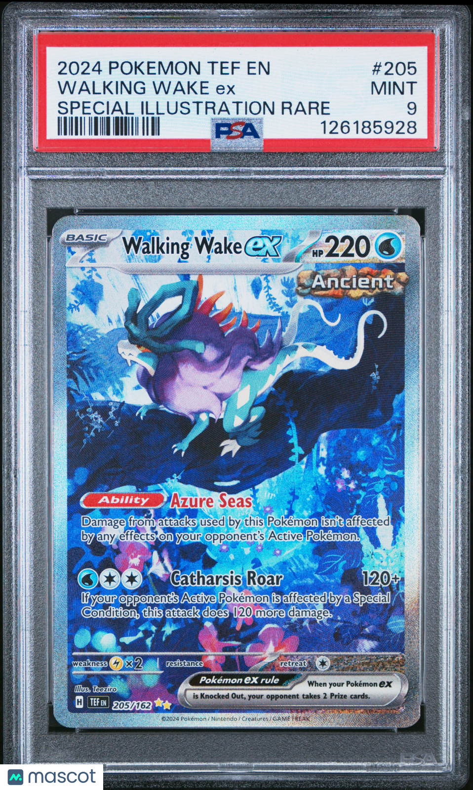 2024 Pokemon Temporal Forces Walking Wake EX SIR PSA 9 #205